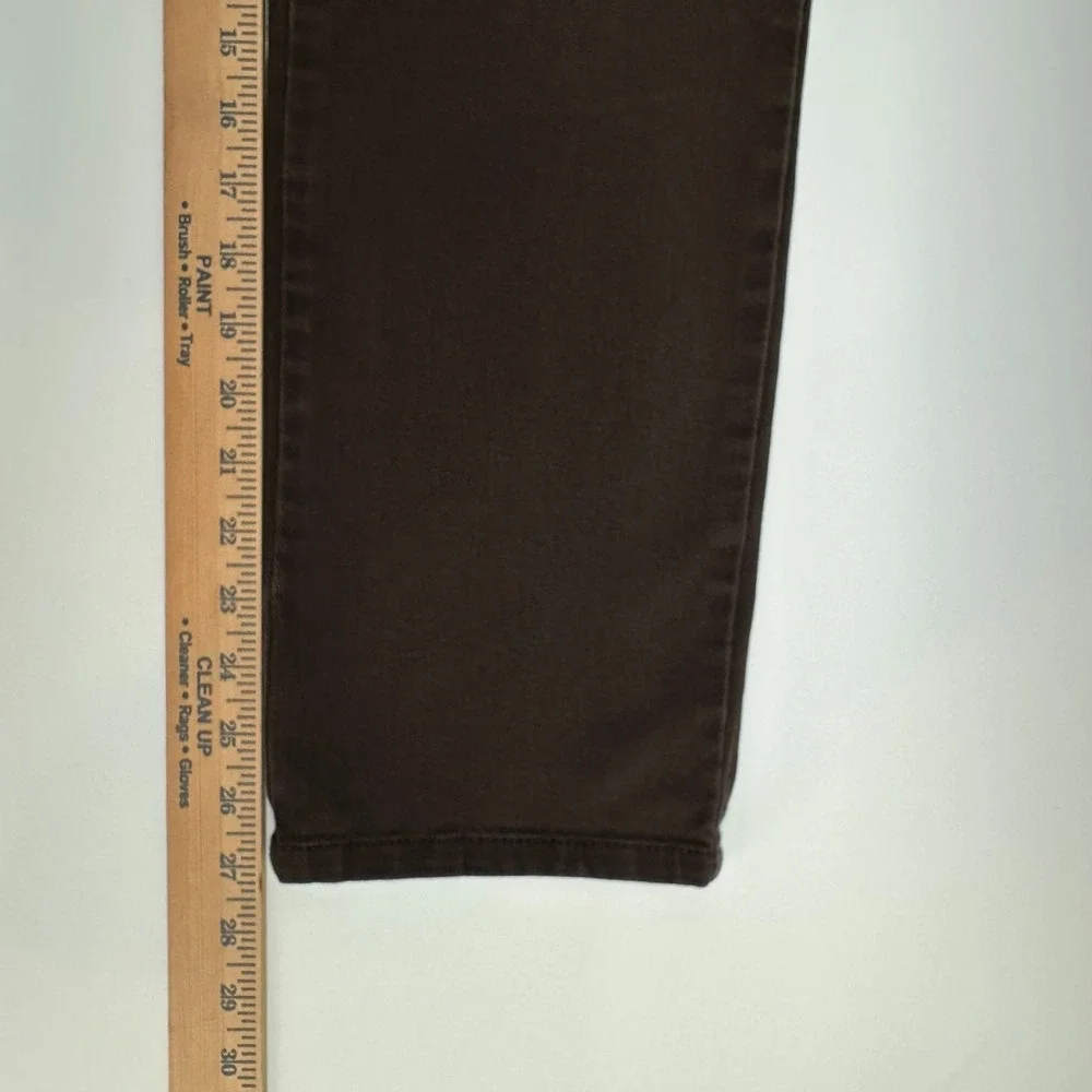 Gloria Vanderbilt Amanda‎ Straight Jeans Womens 8P Brown Denim Stretch Mid Rise